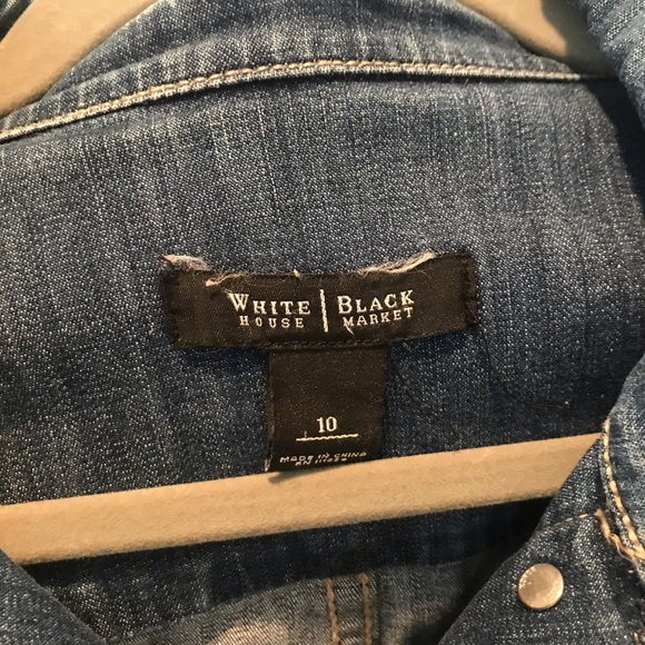 White House Black Market Denim Jacket - Picture 6 of 6